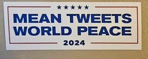 "Tweets medios, paz mundial 8"" x 3" - Imagen 1 de 1