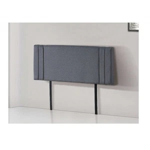 Linen Fabric Double Bed Deluxe Headboard Bedhead Bedroom Furniture - Grey - Picture 1 of 6