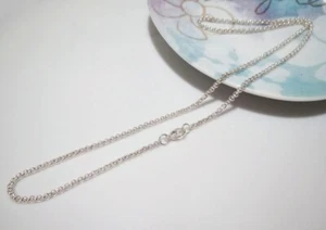 50cm base collana Rolò anellini 2,5mm in acciaio inox 304 colore argento chiaro - Foto 1 di 1