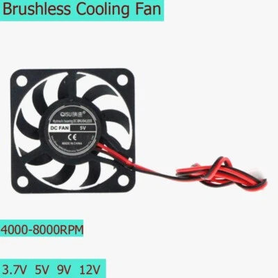DC 3.7V-12V Brushless Chassis Cooling Fan 4007 40mm x 40mm x 10mm 2 Pin Cable - Image 1 of 4