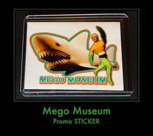 2006 MEGO MUSEUM 70's Aquaman Vs Shark WGSH Fig PROMO Trading Card RARE STICKER - Picture 1 of 1