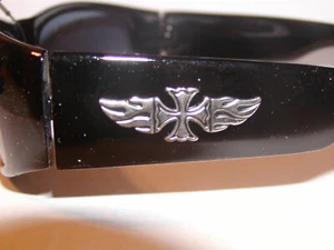 Details by LRI Maltese Cross Flames Biker UV-Schutz Sicherheitsbrille - Bild 1 von 2