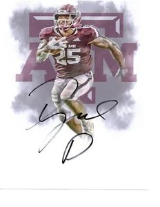 Foto de fútbol americano 8x10 firmada autografiada firmada por Tyrel Dodson Texas A&M Aggies draft 2019 - Imagen 1 de 1