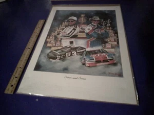Dale Earhardt und Richard Petty 16" x 11 1/2 Sieben und Sieben Druck - Bild 1 von 4