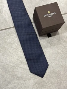 Patek Philippe Silk Men's Tie BNIB Fast Ship! VIP GIFT Navy Blue Authentic 2023 - Picture 1 of 8