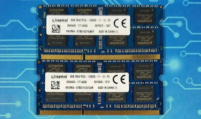16GB (2x8GB) PC3L-12800s DDR3-1600MHz 2Rx8 laptop memory ram Major Brand - Image 1 of 2