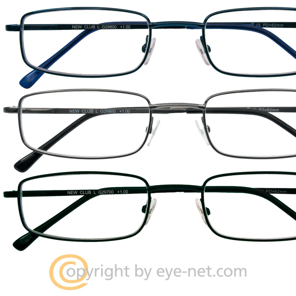 Club L - Lesebrille - Federscharnier - incl. Etui in 0,25 Abstufung - I Need You