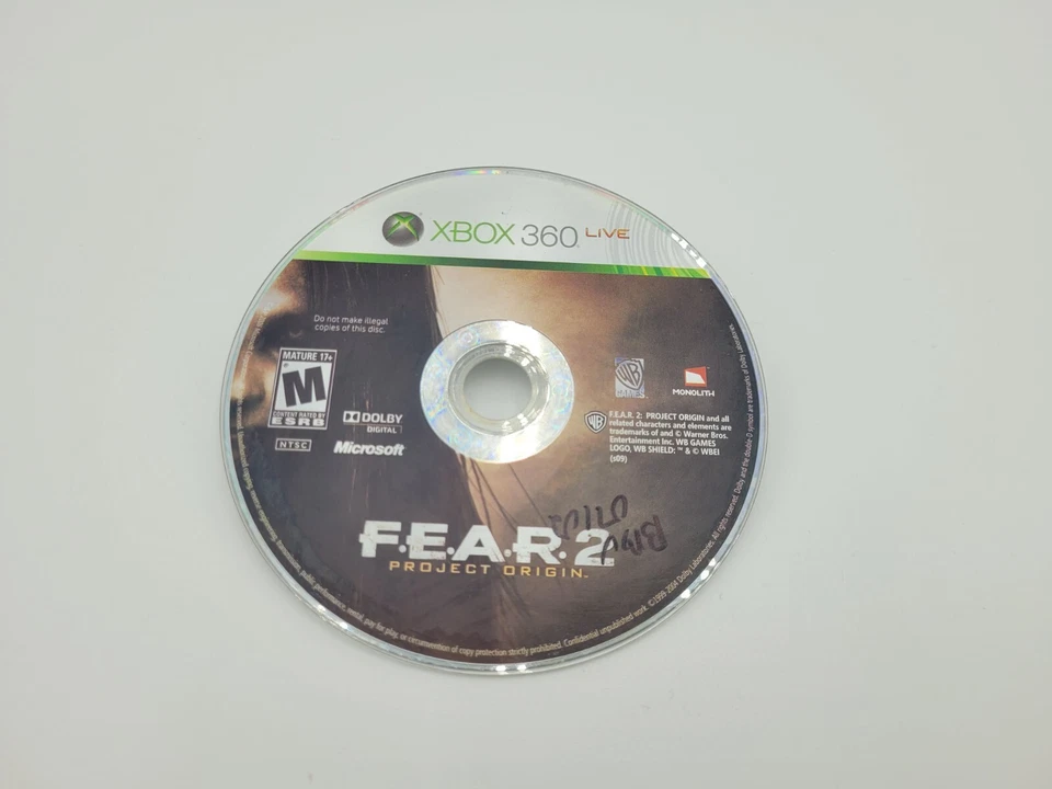 F.E.A.R. FEAR 2 Project Origin (Microsoft Xbox 360, 2009) 😔Loose😔 - Image 1 of 1