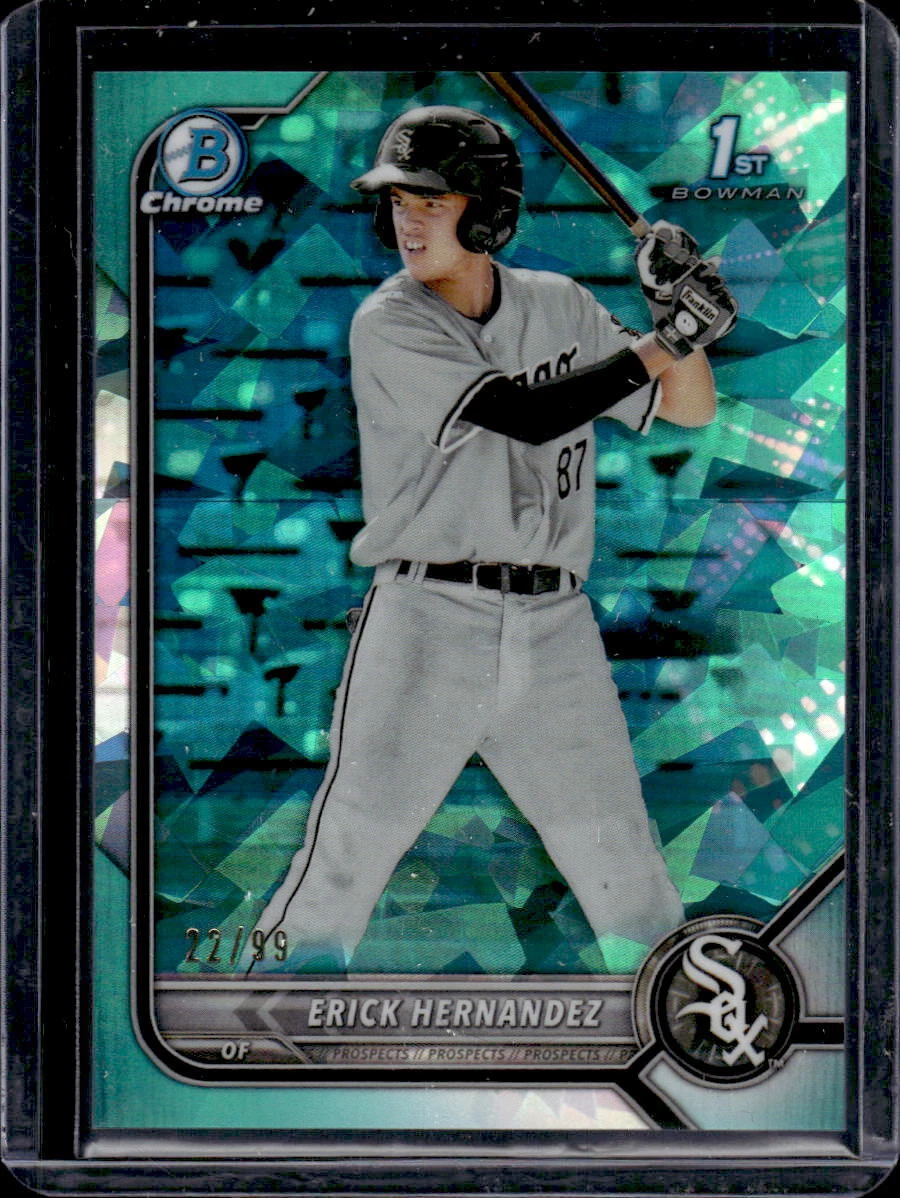 Erick Hernandez 2022 Bowman Chrome #BCP-181 Sapphire Aqua /99