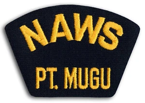 US Navy NAWS Point Mugu Naval Air Weapons Station berretto toppa ferro da stiro - Foto 1 di 1