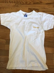 Vintage Made In USA Champion Script Big Logo T Shirt Size Youth Large - Picture 1 of 3