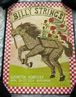 Billy Strings. Lexington, Kentucky. Affiche de spectacle « cheval » découpée sur panneau bois (SE).