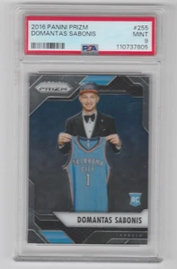 2016 Panini Prizm # 255 Domantas Sabonis RC PSA 9 Mint Sacramento Kings - Picture 1 of 2