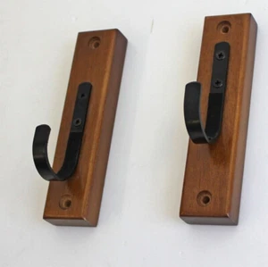 Set of 2, 4 Hooks Wall mount gun rack rifle shotgun hanger hooks Baseball Bat - Picture 1 of 3