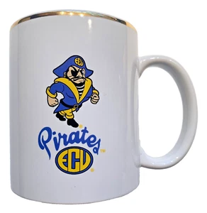 1990s EAST CAROLINA UNIVERSITY PIRATES COFFEE MUG, VINTAGE NEW WITH TAGS NOS - Picture 1 of 5