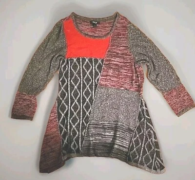 Suéter Style & Co Patchwork Mujer Túnica Longitud -Talla 1X  Foto 1 de 4