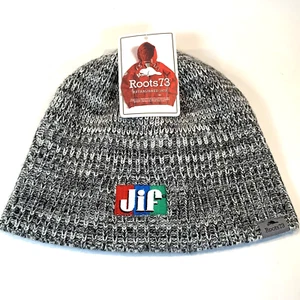 Roots 73 Canada Knit Beanie with Jif Peanut Butter Logo - White Heather Fenelon - Picture 1 of 10