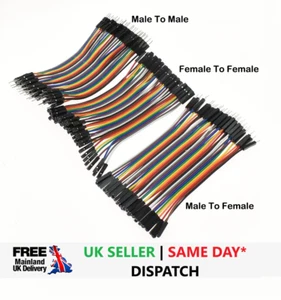 120 Flexibles Arduino Kabel 10CM Starthilfekabel Breadboard Dupont Pin MM MF FF - Bild 1 von 8