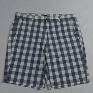 Gap 32 x 10" Blue White Gingham Check Chino Shorts - Picture 1 of 7