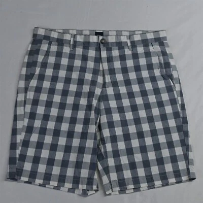 Gap 32 x 10" Blue White Gingham Check Chino Shorts - Image 1 of 4