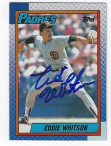 Signed ED WHITSON 1990 TOPPS San Diego Padres Card #618 - COA - Picture 1 of 1