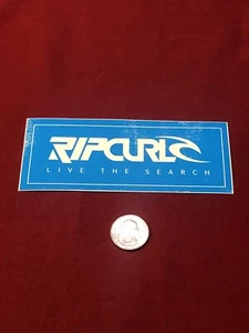 Rip Curl Surfboards Wetsuits Clothing Blue White STICKER  LIVE THE SEARCH - Picture 1 of 1