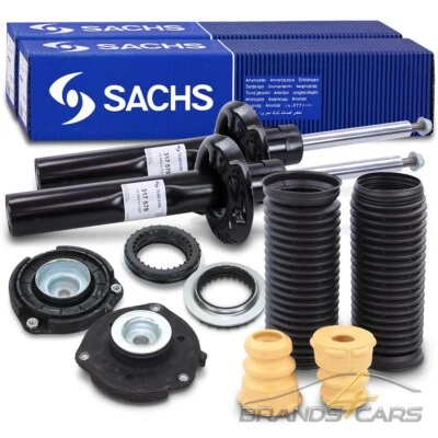 Sachs 2x front shock absorbers + strut bearings + service kit for VW Eos Golf 5 6 Passat - Image 1 of 4