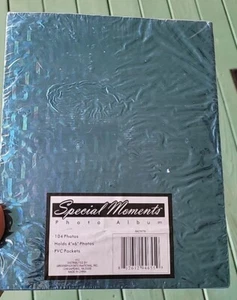 Special Moments Photo Album Blue Glitter 4 x 6 Holds 104 Photos PVC Pockets New - Picture 1 of 13