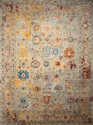 10x14 Gray Modern Bidjar Afghan Hand Knotted Wool Oriental Rug - Image 1 of 4