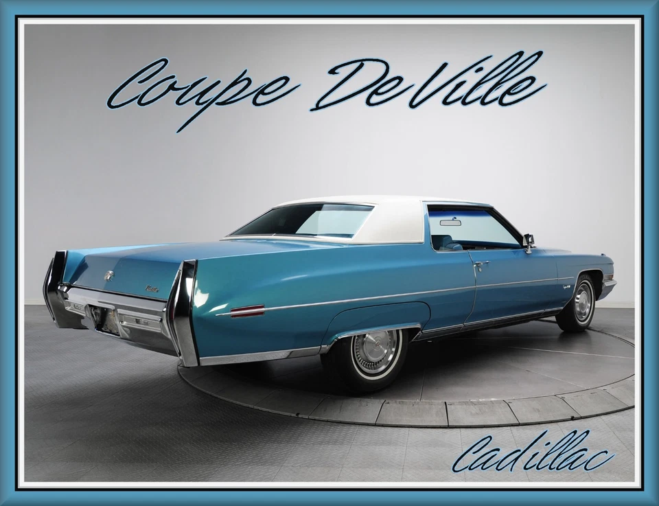 Cadillac 1971 cupé DeVille azul, caja de herramientas/imán de refrigerador, 42 millas Foto 1 de 1
