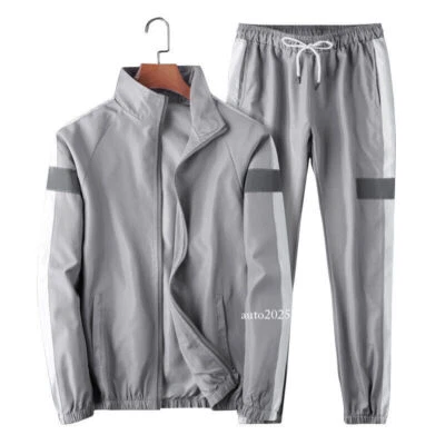Conjunto de chándal informal para hombre 2 piezas sudadera pantalones pantalones conjunto deportivo traje para correr Foto 1 de 4