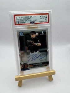 2018 Bowman Chrome Draft Cadyn Grenier Autograph RC PSA 10 Baseball Auto - Picture 1 of 5