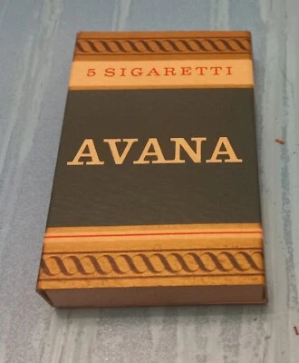 AVANA PACCHETTO di 5  SIGARETTE VINTAGE VUOTO PICCOLE DIMENSIONI 5x7,5cm - Immagine 1 di 2