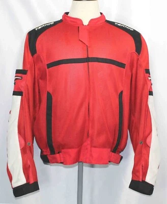 Teknic Red Mesh Armored Motorcycle Jacket Mens Size 48 - Image 1 of 4