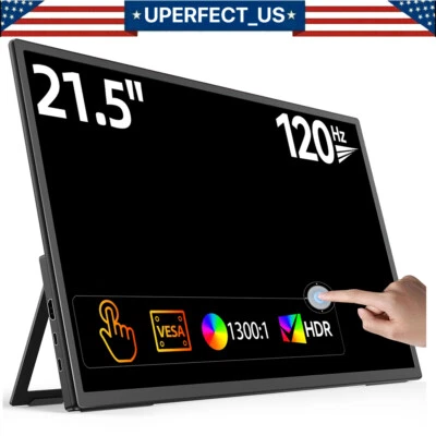 UPERFECT 21.5" 120HZ Touch Portable Monitor Screen Display For PS5 4 RPi Laptop - Image 1 of 4