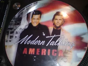 Modern Talking - America RARE 12" PICTURE DISC FROM THE BEST OF HITS LP US FLAG - Picture 1 of 2