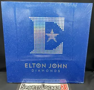 Elton John Diamonds Commemorative Vinyl 2LP Litho Print Blue Sparkle Cover NEW⚡ - Picture 1 of 11
