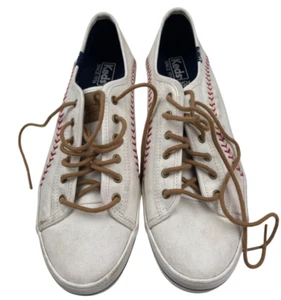 Keds Damen-Sneaker Baseball-Design weiß Canvas Größe 9 - Bild 1 von 8