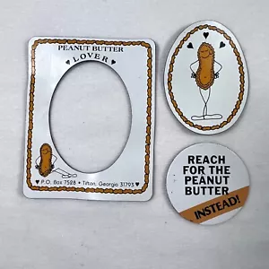 Peanut Butter Lover 3 Piece Refrigerator Magnets Reach for Instead Vintage Lot - Picture 1 of 4