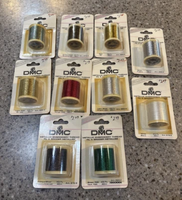 DMC METALLIC EMBROIDERY THREAD 43.7 YARDS ~YOU CHOOSE~NOS