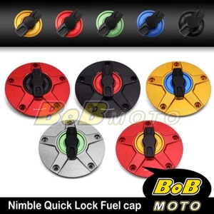 For Kawasaki ZX 6R 636 13 14 15 16 NIMBLE 1/4 Quick Lock Gas Fuel Cap - Picture 1 of 7