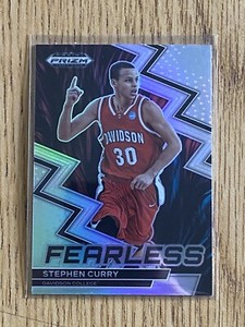2023 PANINI PRIZM DRAFT PICKS STEPHEN CURRY FEARLESS SILVER PRIZM INSERT #17