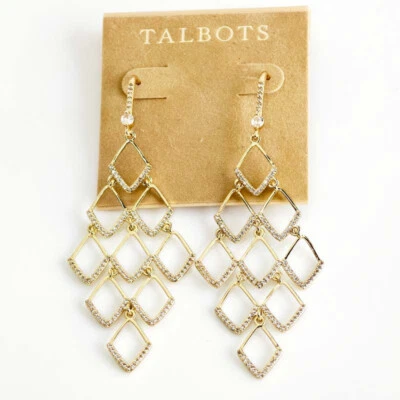 Nuevos pendientes colgantes geométricos Talbots circonita cúbica regalo moda mujeres fiesta vacaciones joyería Foto 1 de 3