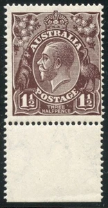 1½d KGV Acsc 84Baa~SG51a PURPLE-BLACK LMW "THIN PAPER" VARIETY MNH. - Picture 1 of 2