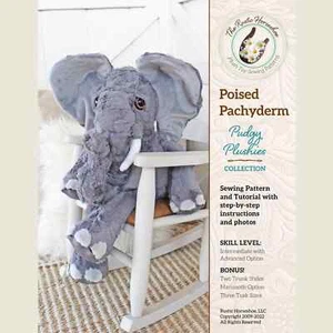 PACHIDERMO OISED Peluche Elefante Modello da Cucire del Rustico Ferro di Cavallo 20" Giocattolo - Foto 1 di 2