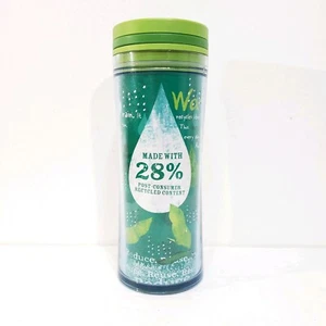 Starbucks Tumbler Green Recycle Print 2008 16 oz Coffee Travel Mug Twist Lid - Picture 1 of 6