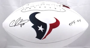 Andre Johnson Autographed Houston Texans Logo Football w/ HOF - JSA W *Black - Picture 1 of 4