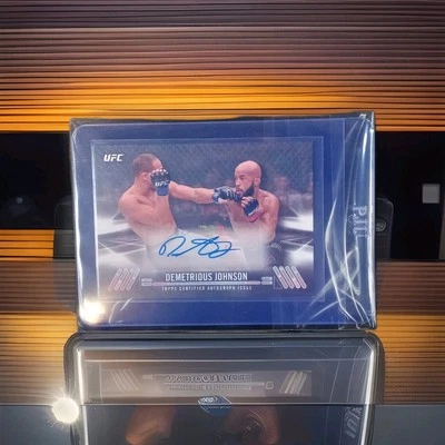 2017 Topps UFC Knockout Auto /99 Demetrious Johnson #KA-DJ Auto Card NM-Mint - Image 1 of 4