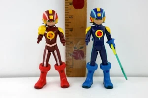 MegaMan NT Warrior Blue & Red MEGAMAN 5.5" Action Figures Mattel Incomplete - Picture 1 of 6