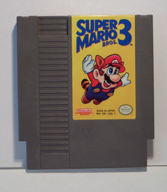 Cartuccia Super Mario Bros. 3 (Nintendo NES, 1990) con custodia testata